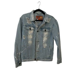 ROLLING PAPER VTG Rare Distressed Denim Jacket